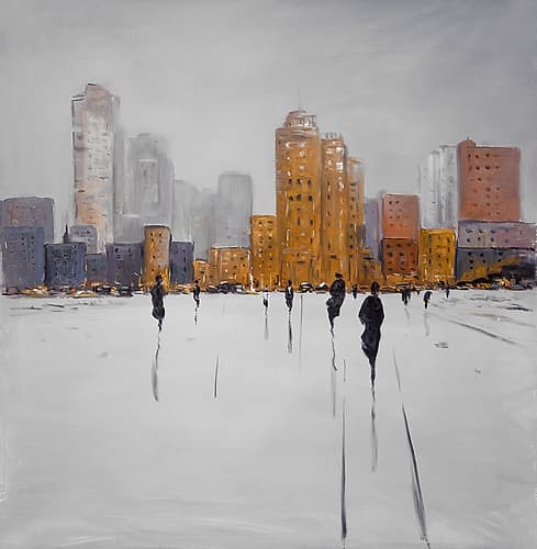 CITY ON THE HORIZON Art Print