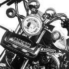 Realistic Motorcycle Still Life Print