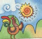 Nice coloured hen singing in the morning Art Print