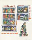 Supermarket Sales with multicoloured products II Art Print