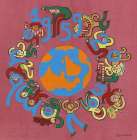 People Around the world Dancing with Letters and Numbers Art Print