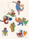 Children Eating-Playing and Dancing Art Print