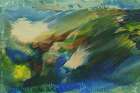 Great blue and green sea wave Art Print