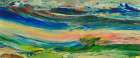 Enchanting Abstract Landscape with blue mountains Art Print