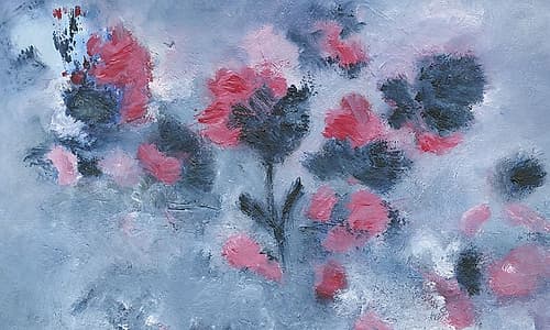 Amazing Blue and Pink Abstract Art Print by Anonymous