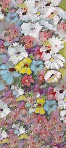 Multicoloured flowers fall Spring Art Print