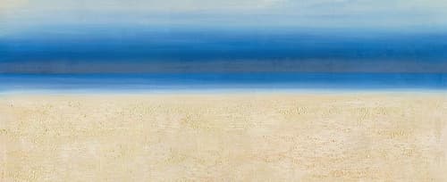 Calm Blue Sea and Sand Art Print by Anonymous