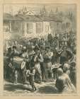 Musicians procession in the village Art Print