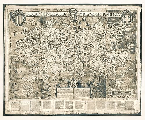Sardinia Island Ancient Map II Art Print