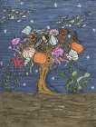 Shells, fishes and Seaweed on Seabed Art Print