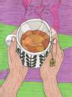 Pop Cup of Hot Tea Kitchen Print