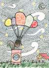 Multicoloured Hot Air Balloon Art Print