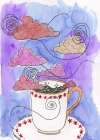 Clouds from a cup of coffee Art Print