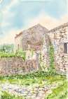 Stone-house-watercolor-italy Art Print