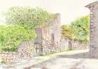 Slow-life-country-sardegna-watercolor Traditional Print