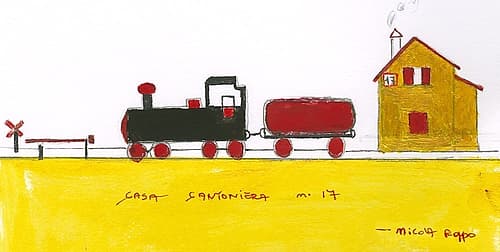 Green and red rain and Roadhouse crop Art Print