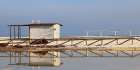 Stintino-sea-salt-flats-wooden-houses-VI Art Print