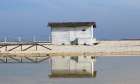 Stintino-sea-salt-flats-wooden-houses-VIII Art Print