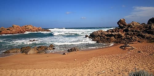 Seascape-sardinia-sea-roks-sand Art Print