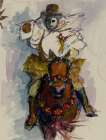 Horseback riding Sartiglia tradition Art Print