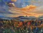 Sunset over the Canyon sardinia nature Art Print