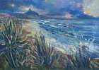 Agaves Plants on the coast nature Art Print