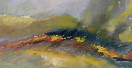 Abstract fire sardinia country side Art Print by Gianfranco Zucca