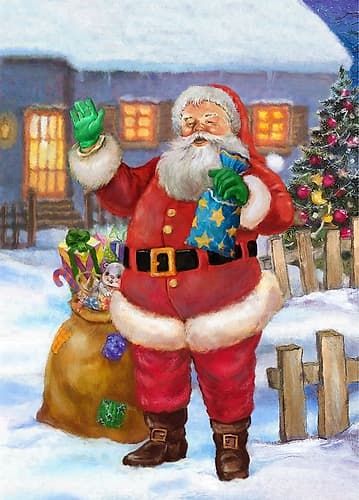 Santa Is Coming To Town Art Print