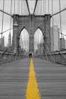 Brooklyn Bridge Couple Art Print