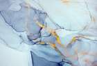 Abstract in Indigo and Gold Art Print