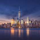 New York City-Manhattan Sunset Art Print