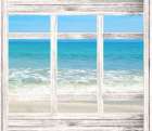 Vintage Ocean Window II Art Print