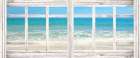 Vintage Ocean Window Panorama Art Print