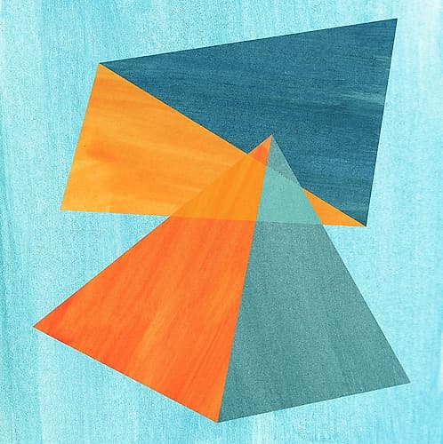 Colorful Triangles Art Print by Inuit