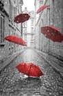 Floating Umbrellas Art Print