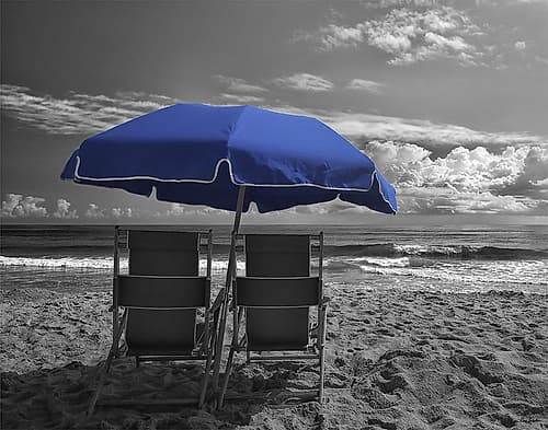 Blue Umbrella Art Print