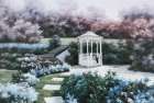 White Gazebo Art Print by Unknown