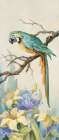 Parrot Panel II Art Print by Unknown
