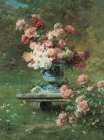 Peonies in Urn Art Print by Unknown