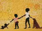 Watching the Babies Art Print by Unknown