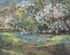 Lunch by the Brook Art Print by Unknown