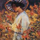 Lady in Flowers Art Print by Unknown
