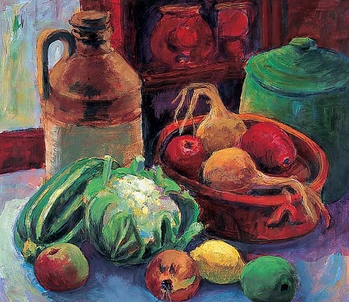 Jugs And Vegetables I Art Print