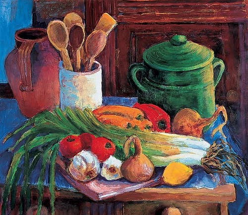 Jugs And Vegetables II Art Print