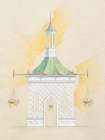 Oriental Gazebo Art Print