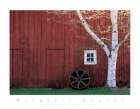 Red Barn and Aspen Tree Art Print by Unknown
