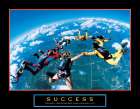Success - Skydivers Art Print by Unknown