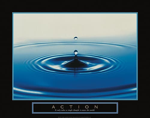 Action - Drop of Water Art Print by Frontline