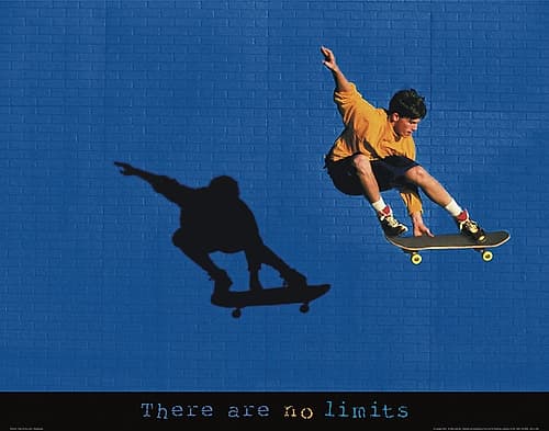 No Limits - Skateboarder Art Print by Frontline