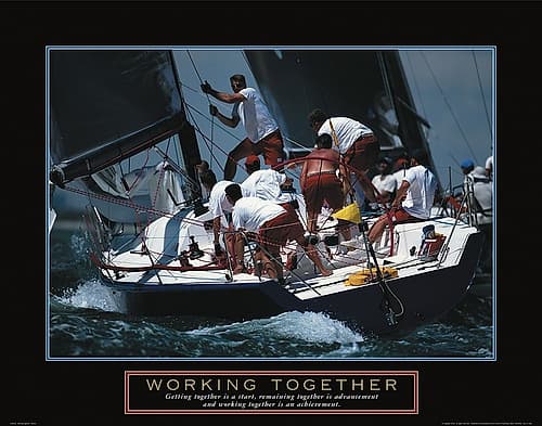 Working Together - Sailing Games and Sports Print